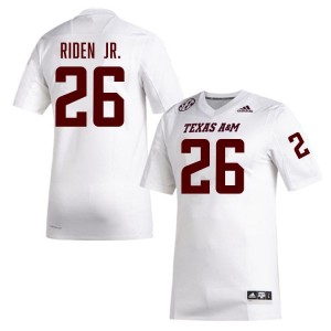 Tiger Riden Jr. Men Licensed #26 Aggies SEC White Football High School High-Quality Jersey 41214568
