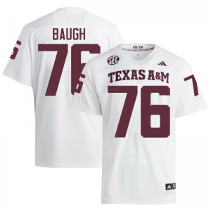 Aggies White #76 Trovon Baugh Men Authentic SEC Player Pro-Stitched Football Jersey 40918723