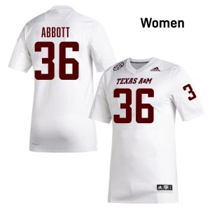 Truette Tumey Women Licensed #36 Texas A&M Aggies SEC White Football NCAA High-Quality Jersey 47233722