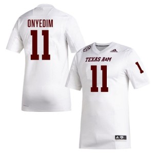 Genuine Tyler Onyedim Aggies #11 White Men College SEC High-Performance Football Jersey 25732841
