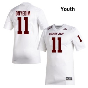 White Tyler Onyedim #11 Texas A&M Legacy Edition Football Youth High School Durable-Stitched SEC Jersey 54556193