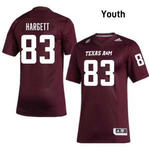 Will Hargett Youth Licensed #83 TAMU SEC Maroon Football College High-Quality Jersey 90448995
