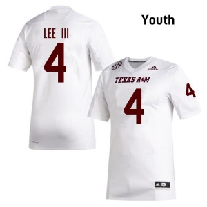 Will Lee III Youth Licensed #4 Texas A&M SEC White Football College High-Quality Jersey 38674038