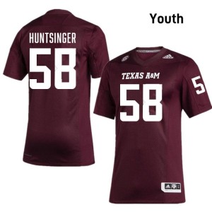 Youth William Huntsinger Texas A&M Aggies Pride #58 Maroon SEC Sewn NCAA Football Jersey 48516950