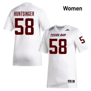 TAMU SEC #58 William Huntsinger Women Player Football White Game Day Sewn Jersey 18105954