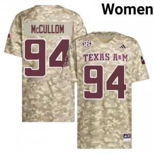 Beige Angelo McCullom #94 12th Man Legacy Edition Football Women NCAA Durable-Stitched SEC Jersey 74190435