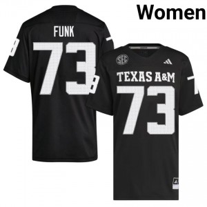 TAMU SEC #73 Ashton Funk Women NCAA Football Black Game Day Sewn Jersey 51884215