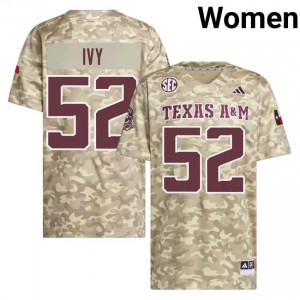 Aggies Beige #52 Blake Ivy Women Authentic SEC NCAA Pro-Stitched Football Jersey 26694331