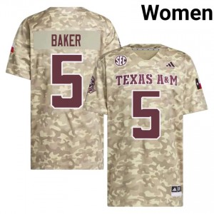 Genuine Carsyn Baker Texas A&M Aggies #5 Beige Women University SEC High-Performance Football Jersey 78079056