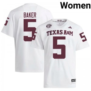 Carsyn Baker Women Licensed #5 Texas A&M SEC White Football College High-Quality Jersey 44742030