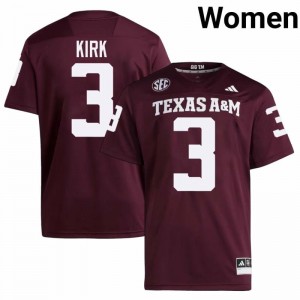 Aggies Maroon #3 Christian Kirk Women Authentic SEC NCAA Pro-Stitched Football Jersey 49028413