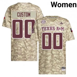 Beige Custom #00 12th Man Legacy Edition Football Women College Durable-Stitched SEC Jersey 75445722