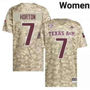 Isaiah Horton Women Licensed #7 Texas A&M SEC Beige Football NCAA High-Quality Jersey 53951477