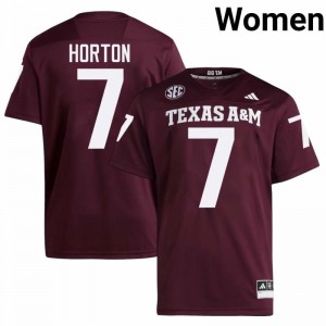 Genuine Isaiah Horton Texas A&M Aggies #7 Maroon Women High School SEC High-Performance Football Jersey 58066910