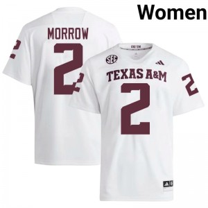 White Jamarion Morrow #2 12th Man Legacy Edition Football Women University Durable-Stitched SEC Jersey 89079551