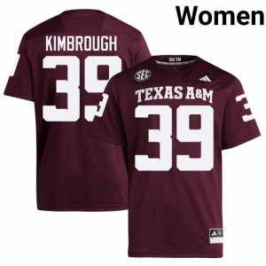 Genuine John Kimbrough Texas A&M Aggies #39 Maroon Women High School SEC High-Performance Football Jersey 17169750
