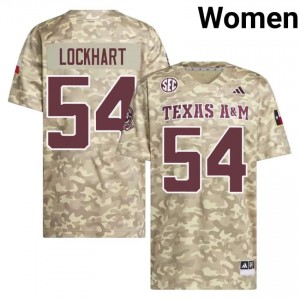 TAMU SEC #54 Jordan Lockhart Women College Football Beige Game Day Sewn Jersey 11973762
