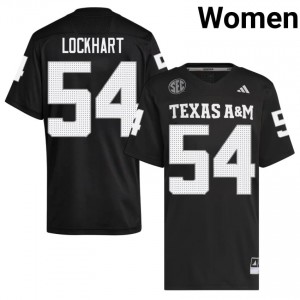 Aggies Black #54 Jordan Lockhart Women Authentic SEC Player Pro-Stitched Football Jersey 27470451