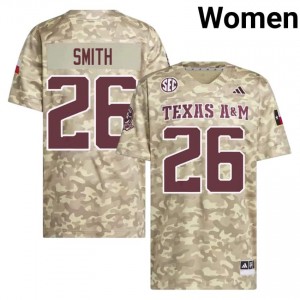 Genuine Kevin Smith Texas A&M Aggies #26 Beige Women College SEC High-Performance Football Jersey 49619138