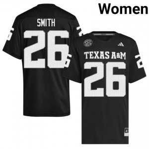 Kevin Smith Women Licensed #26 Texas A&M SEC Black Football Player High-Quality Jersey 20597054