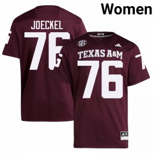 Genuine Luke Joeckel Texas A&M Aggies #76 Maroon Women College SEC High-Performance Football Jersey 19823873