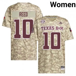 Aggies Beige #10 Marcel Reed Women Authentic SEC University Pro-Stitched Football Jersey 57199652