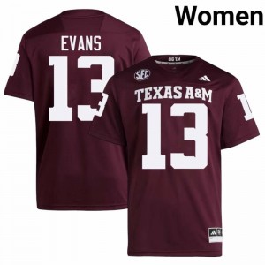 Genuine Mike Evans Texas A&M Aggies #13 Maroon Women University SEC High-Performance Football Jersey 30842437