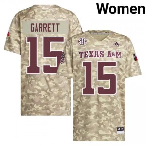 Beige Myles Garrett #15 12th Man Legacy Edition Football Women University Durable-Stitched SEC Jersey 31711909
