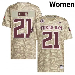 Genuine Ray Coney Texas A&M Aggies #21 Beige Women Player SEC High-Performance Football Jersey 58930177
