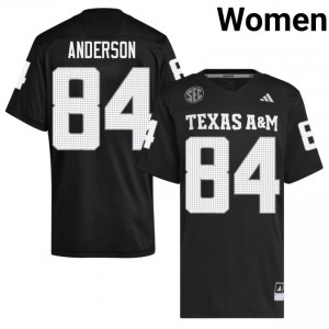 Women Richie Anderson Aggies Pride #84 Black SEC Sewn University Football Jersey 93683904