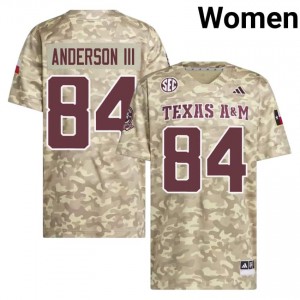 Richie Anderson III Women Licensed #84 Texas A&M SEC Beige Football University High-Quality Jersey 74191060
