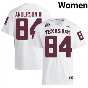 White Richie Anderson III #84 12th Man Legacy Edition Football Women NCAA Durable-Stitched SEC Jersey 92372080