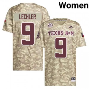 TAMU SEC #9 Shane Lechler Women High School Football Beige Game Day Sewn Jersey 71639482