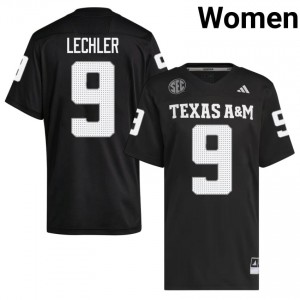 Aggies Black #9 Shane Lechler Women Authentic SEC University Pro-Stitched Football Jersey 81849650