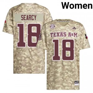TAMU SEC #18 T.J. Searcy Women Player Football Beige Game Day Sewn Jersey 33727560