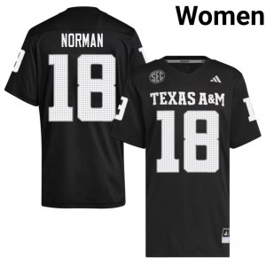 Genuine TK Norman Texas A&M Aggies #18 Black Women Player SEC High-Performance Football Jersey 76451713