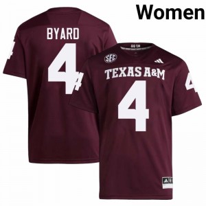 Tawfiq Byard Women Licensed #4 Texas A&M SEC Maroon Football Player High-Quality Jersey 68379630