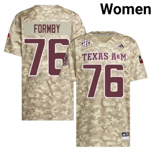 Beige Trovon Baugh #76 12th Man Legacy Edition Football Women College Durable-Stitched SEC Jersey 41317282