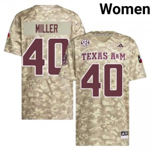 Women Von Miller Aggies Pride #40 Beige SEC Sewn High School Football Jersey 62267302