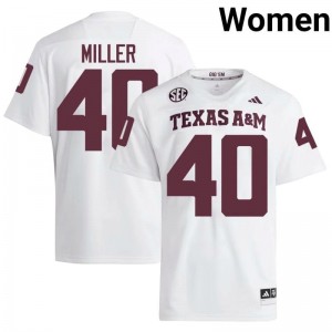 TAMU SEC #40 Von Miller Women College Football White Game Day Sewn Jersey 26819537