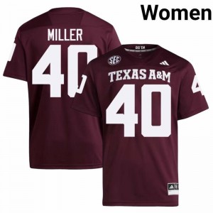 Aggies Maroon #40 Von Miller Women Authentic SEC Player Pro-Stitched Football Jersey 67029648