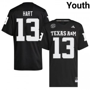 Genuine Brady Hart Texas A&M Aggies #13 Black Youth University SEC High-Performance Football Jersey 19722527
