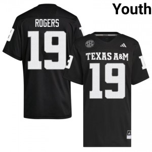 Genuine Bravion Rogers Texas A&M Aggies #19 Black Youth College SEC High-Performance Football Jersey 60691627