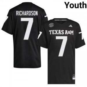 Aggies Black #7 Bucky Richardson Youth Authentic SEC High School Pro-Stitched Football Jersey 72167490