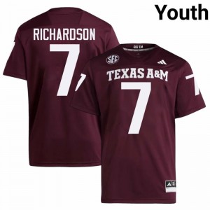 Bucky Richardson Youth Licensed #7 Texas A&M SEC Maroon Football College High-Quality Jersey 43523770