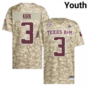 Aggies Beige #3 Christian Kirk Youth Authentic SEC Player Pro-Stitched Football Jersey 48527569