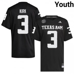Genuine Christian Kirk Texas A&M Aggies #3 Black Youth High School SEC High-Performance Football Jersey 47552919