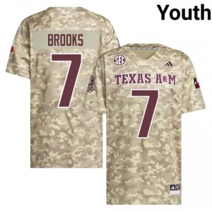Beige Dalton Brooks #7 12th Man Legacy Edition Football Youth High School Durable-Stitched SEC Jersey 39082610