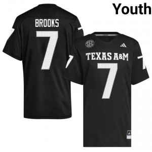 Youth Dalton Brooks Aggies Pride #7 Black SEC Sewn University Football Jersey 26518734