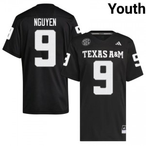 #9 Dat Nguyen Texas A&M SEC Football High School Embroidered Numbers Jersey (Youth, Black) 81981075